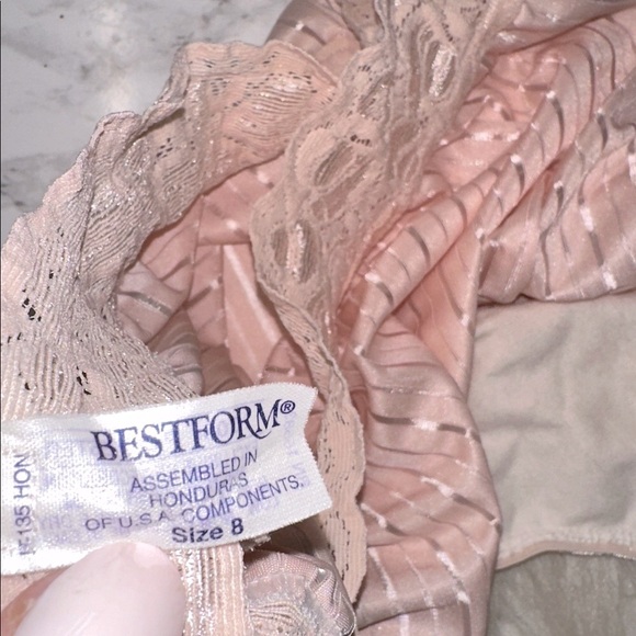 Vintage Pink Lace Trim High-Waisted Panties size 8 - Picture 4 of 5